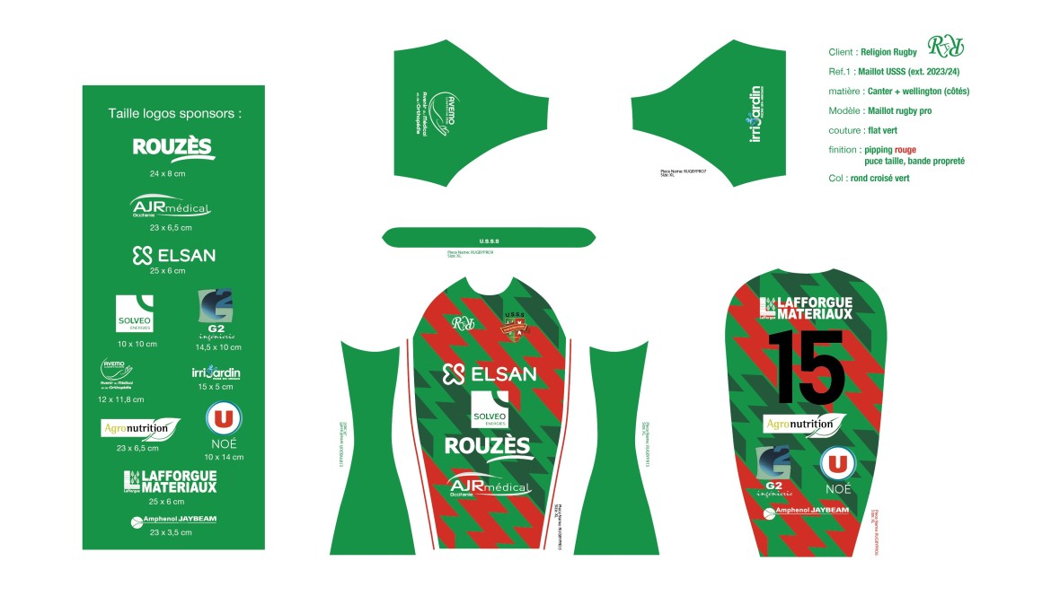 Maillots de rugby personnalisables